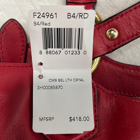 NEW RED Coach Campbell Belle Leather Carryall - NWT - Picture 12 of 12